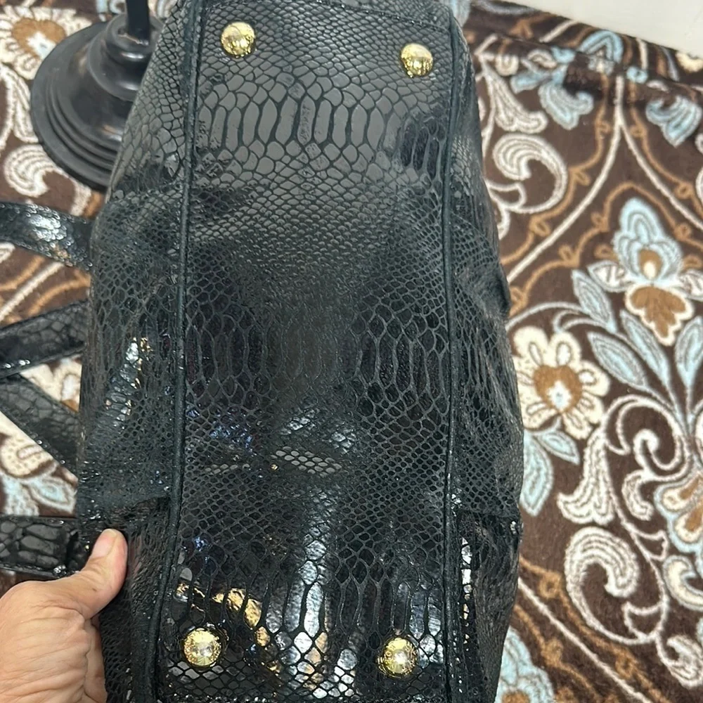 Michael Kors Black Hobo Bag with Gold Emblem